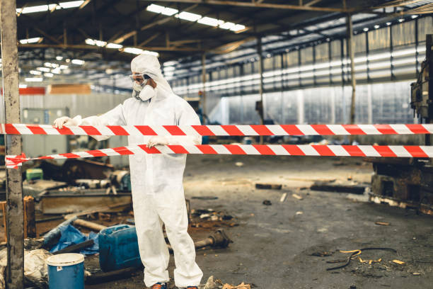 Professional Biohazard Cleanup technician working in Hoschton, GA